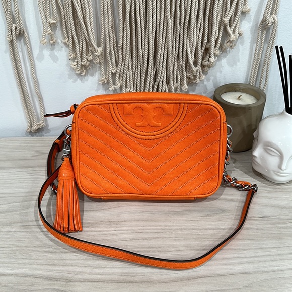 Tory Burch Handbags - Tory Burch Orange Logo Crossbody